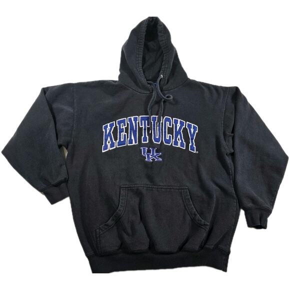 Kentucky Wildcats Embroidered Spell Out Hooded Pullover Sweatshirt Men Sz M NCAA - Picture 1 of 6